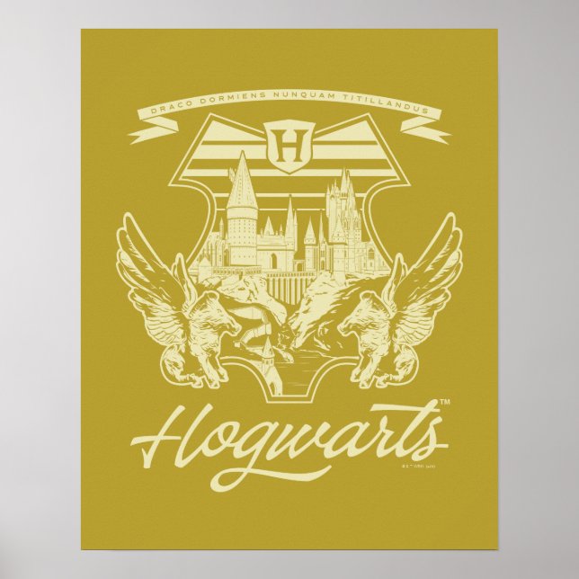 HOGWARTS™ Winged Shield Graphic Poster (Front)