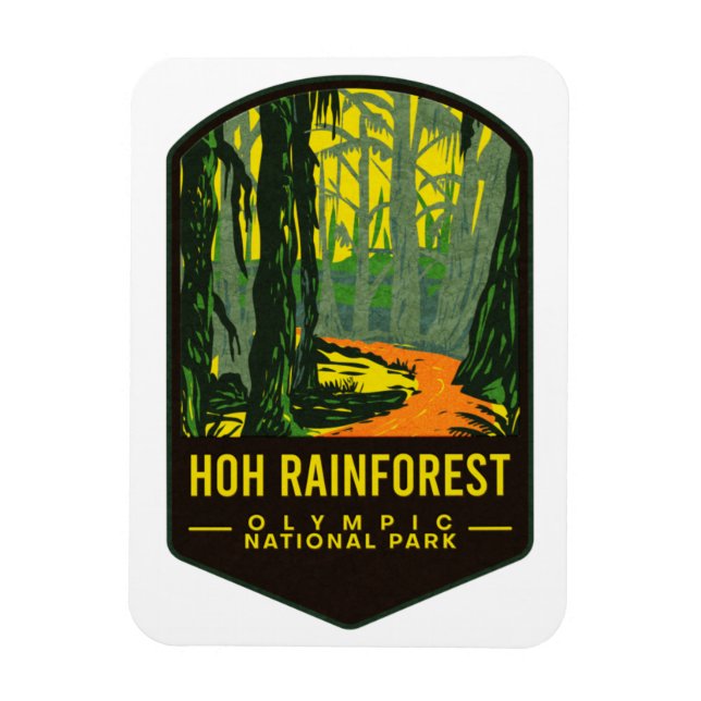 Hoh Rain Forest Olympic National Park Magnet (Vertical)