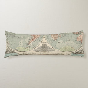 Hohen und Tiefen - Highs and Lows Atlas Map Body Cushion