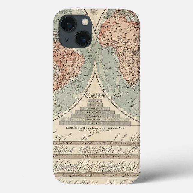 Hohen und Tiefen - Highs and Lows Atlas Map Case-Mate iPhone Case (Back)