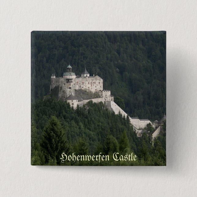 Hohenwerfen Castle 15 Cm Square Badge (Front)