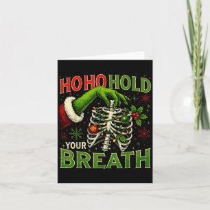 Hoho Hold Your Breath Funny Nurse Christmas  Card