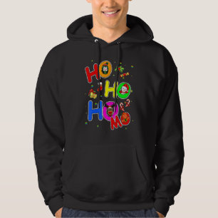 Hoho Homo Gay Christmas Santa Hat Love Is Love Lgb Hoodie