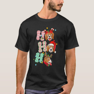 HoHoHo Beagles Christmas Three Cute Xmas Beagles D T-Shirt
