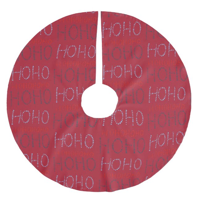 Hohoho Christmas sage green  Wrapping Paper Brushed Polyester Tree Skirt (Front)