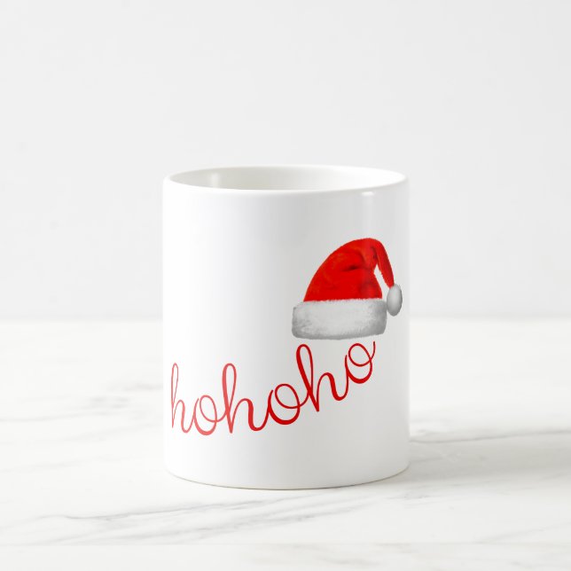 HoHoHo Christmas Santa Hat  Coffee Mug (Center)