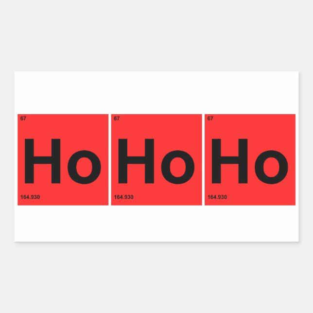 HoHoHo Christmas Santa Speak Rectangular Sticker (Front)