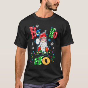 Hohoho Christmas Three Red Gnomes Santa Claus Xmas T-Shirt