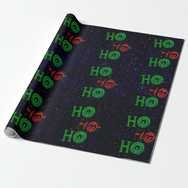 HoHoHo Christmas Wrapping Paper (Unrolled)