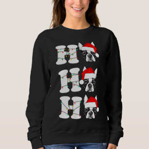 Hohoho Cute French Bulldog Puppy Christmas Sweatshirt