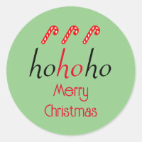 HoHoHo Green Merry Christmas Sticker