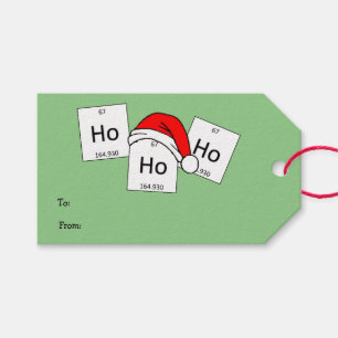 HoHoHo Holmium Chemistry Element Christmas Pun Gift Tags