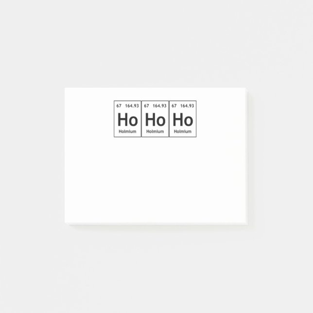 HoHoHo Holmium Element Periodic Table Word Science Post-it Notes (Front)