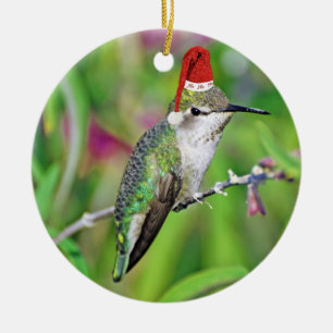HoHoHo Hummingbird Ceramic Tree Decoration