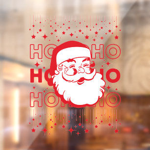 Hohoho Red Retro Santa Claus Starry Sky