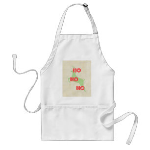 hohoho reindeer santa red green vintage christmas standard apron