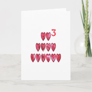 Hohoho! Santa cool hearts text Christmas love desi Holiday Card