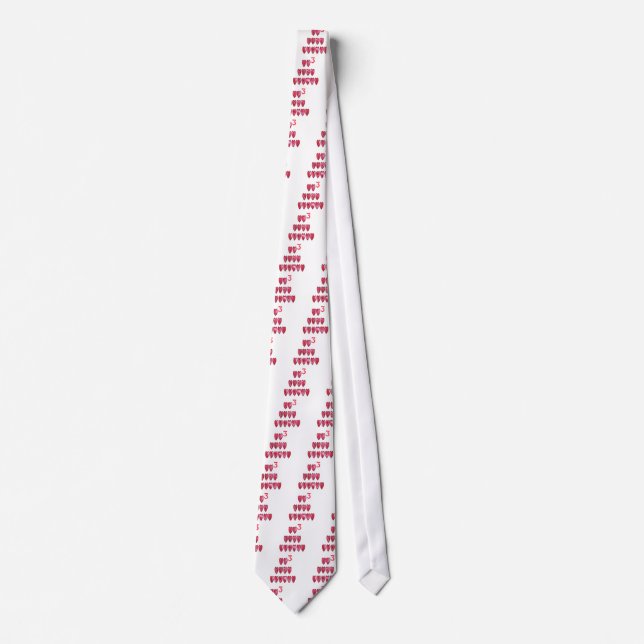 Hohoho! Santa cool hearts text Christmas love desi Tie (Front)