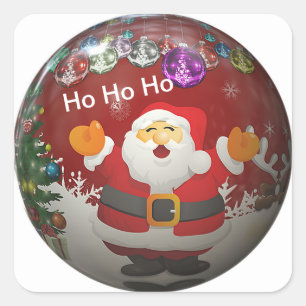 “HoHoHo Santa” Square Sticker