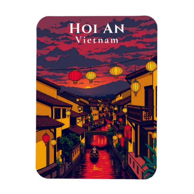 Hoi An Vietnam Ancient Town Lanterns Magnet (Vertical)
