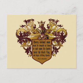 Hoist the Black Flag Mencken Quotation Custom Invitation