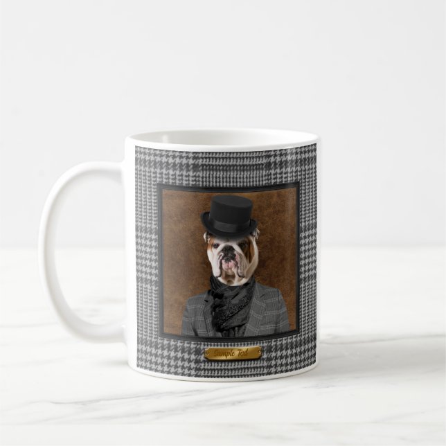 Hoity Toity House Customisable Dapper Bulldog Mug (Left)
