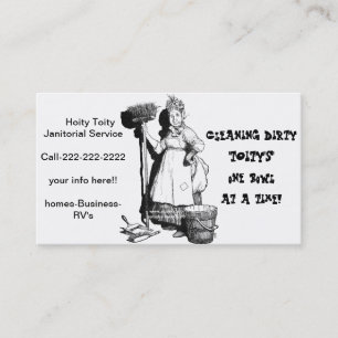"Hoity Toity Janitorial" Business Card
