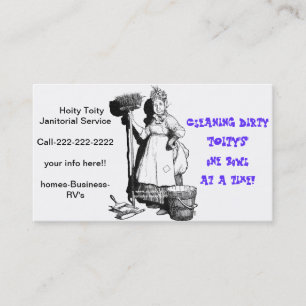 "Hoity Toity Janitorial" Business Card