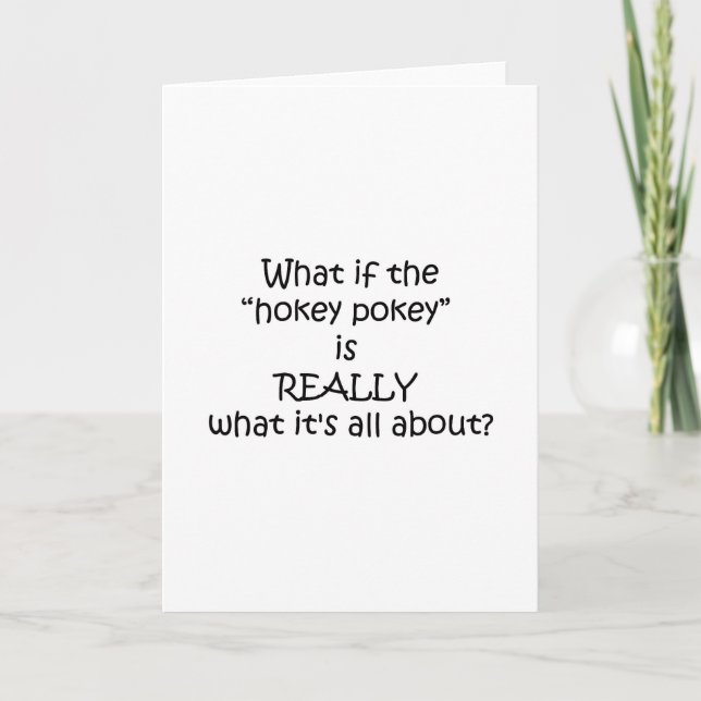 Hokey Pokey Funny Design Card (Front)