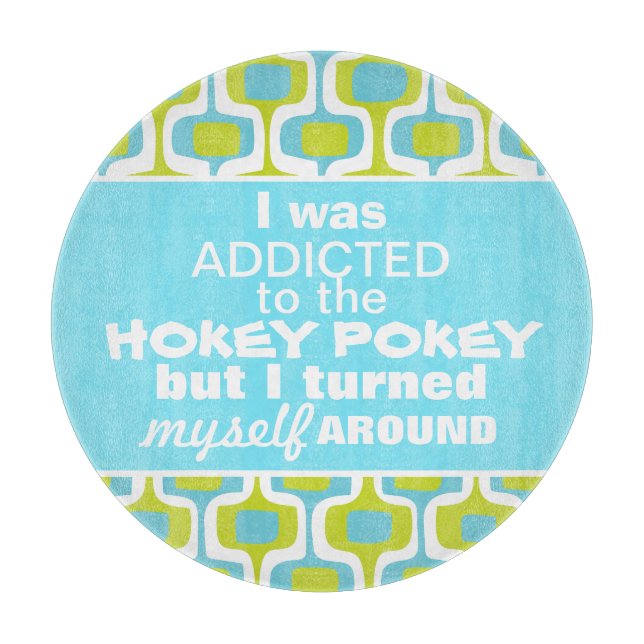 Hokey Pokey Mid Century Mod Retro Patter Cutting Board (Front)