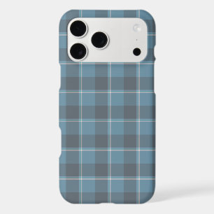 Hoki Blue and Shuttle Gray Plaid iPhone Case