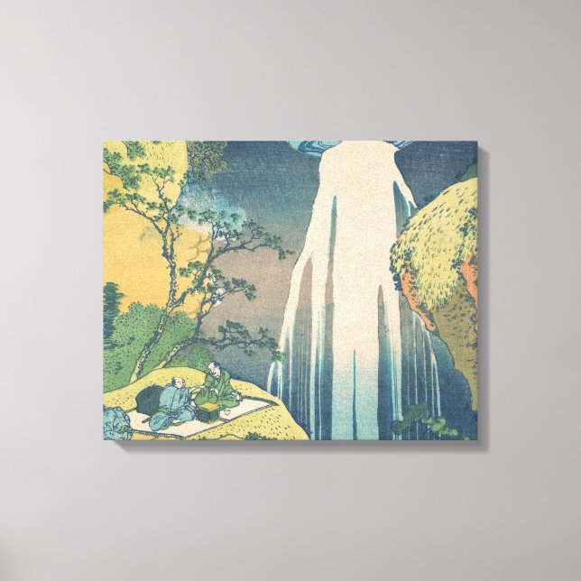 Hokusai Amida Falls Japan Waterfall  Canvas Print (Front)
