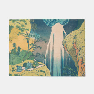Hokusai Amida Falls Japan Waterfall Doormat