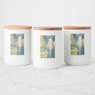 Hokusai Amida Falls Japan Waterfall  Food Label