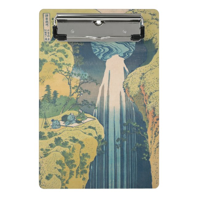 Hokusai Amida Falls Japan Waterfall  Mini Clipboard (Front)