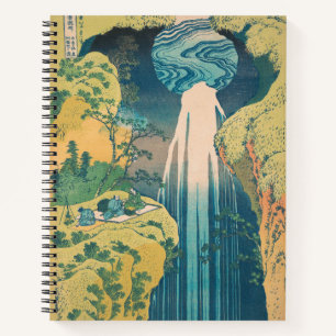 Hokusai Amida Falls Japan Waterfall Notebook