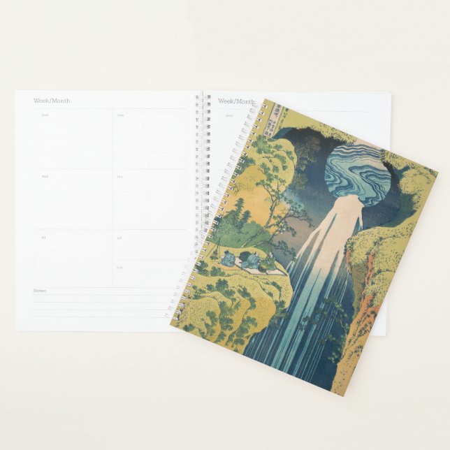 Hokusai Amida Falls Japan Waterfall  Planner (Display)