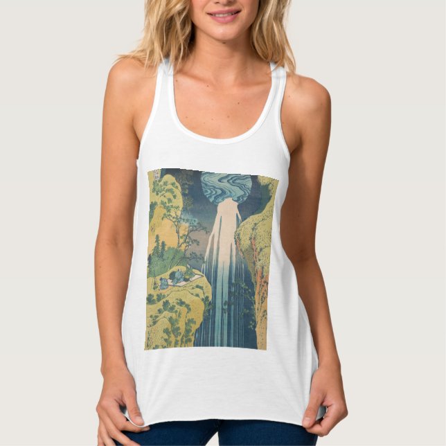Hokusai Amida Falls Japan Waterfall  Singlet (Front)
