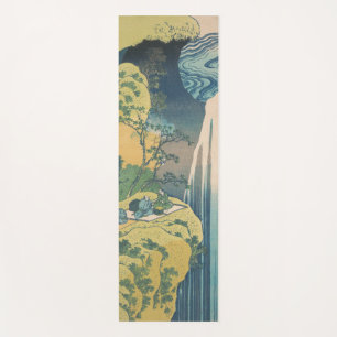 Hokusai Amida Falls Japan Waterfall  Yoga Mat