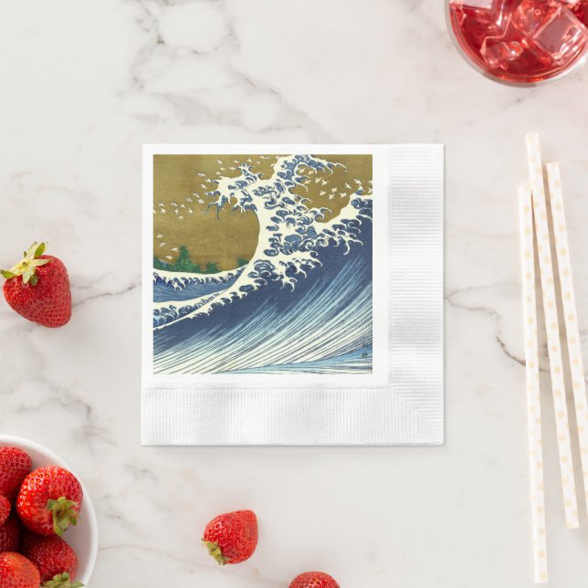 Hokusai Big Wave Japan Japanese Art Napkin (Insitu)