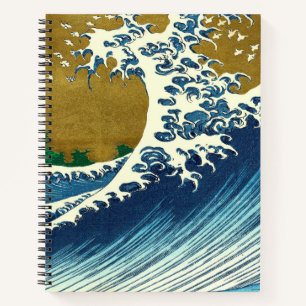 Hokusai Big Wave Japan Japanese Art Notebook