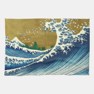 Hokusai Big Wave Japan Vintage Ocean Tea Towel