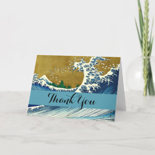Hokusai Big Wave Japan Vintage Ocean Thank You Card