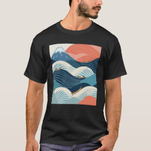 Hokusai Big Wave Retro Japanese Art T-Shirt