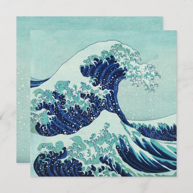 Hokusai Blue Waves Card (Front/Back)