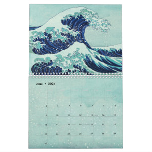 Hokusai Blue Waves Summer Calendar