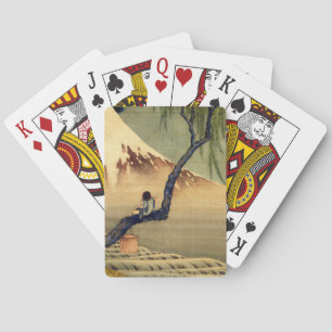 Hokusai Boy Viewing Mount Fuji Japanese Vintage Playing Cards