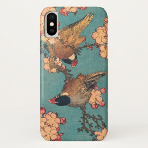 Hokusai Bullfinch and Cherry Blossom Vintage Bird Case-Mate iPhone Case