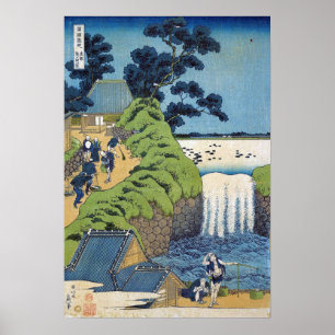 Hokusai - Fall Of Aoiga Oka Poster
