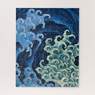 Hokusai Feminine Wave Japan Vintage Ocean Jigsaw Puzzle